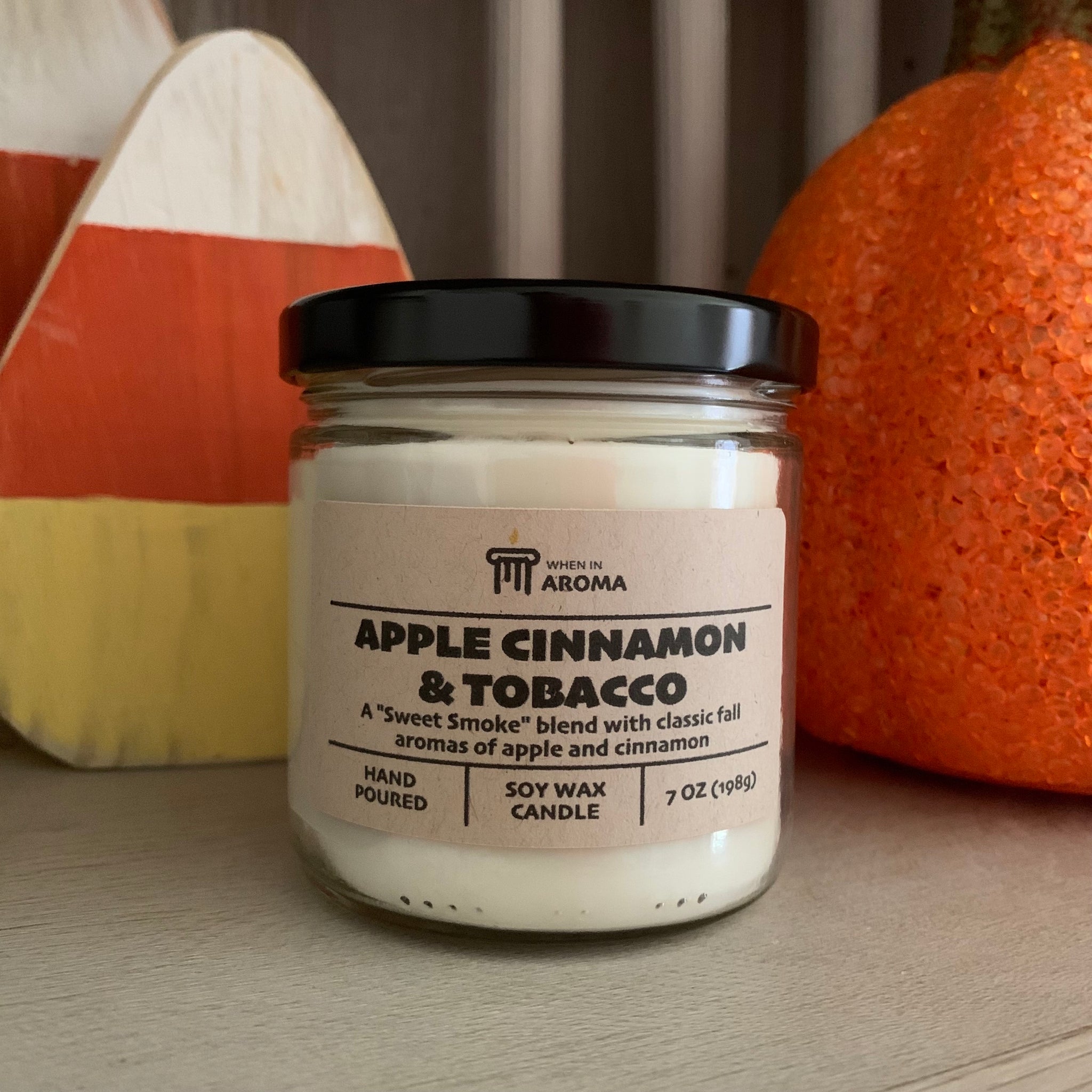 Apple Cinnamon & Tobacco Soy Candle – When In Aroma