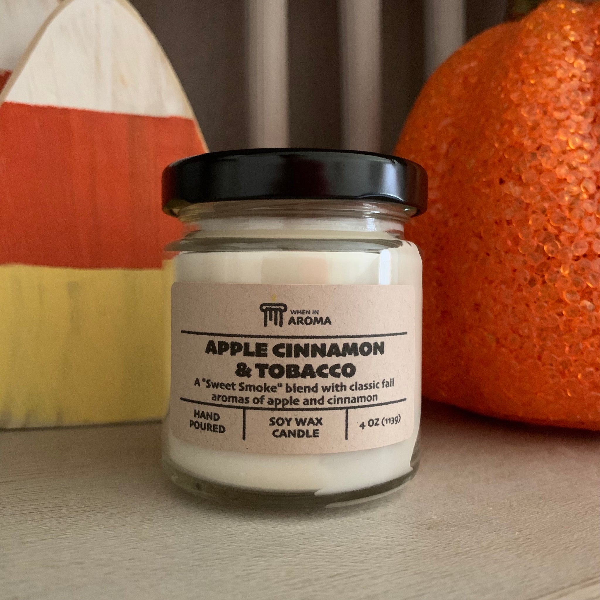 Apple Cinnamon & Tobacco Soy Candle – When In Aroma