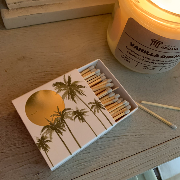 Gold Palm Tree Matchbook