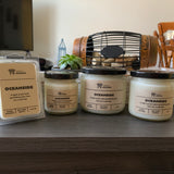 Various sizes of Oceanside Soy Candles