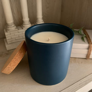 "Denim" Ceramic Jar Soy Candle