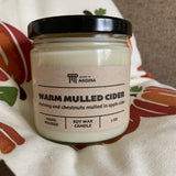 Warm Mulled Cider soy wax candle 7 oz