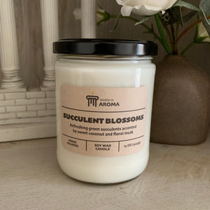 Succulent Blossoms Soy Candle