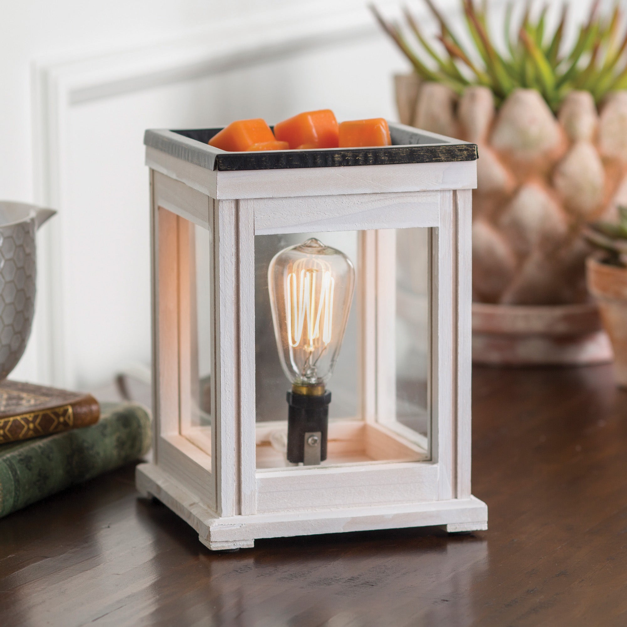 Weathered Wood Vintage Bulb Wax Warmer – When In Aroma
